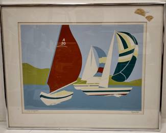  ALYSSIA LAZIN SERIGRAPH TITLED "WINDY SHORES" #215/250