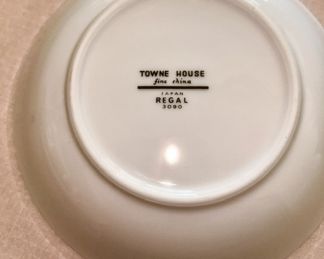 Towne House fine china by Regal, back view