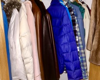 Name brand jackets, some Sold