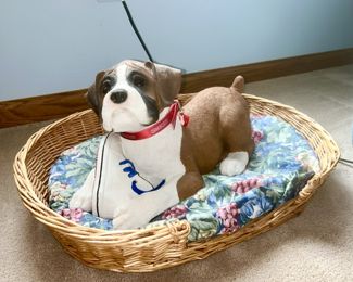 Resin puppy in bed, Sweet!!