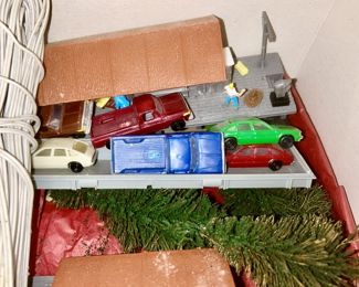 Vintage toys, train station