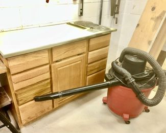 Cupboard, shop vac