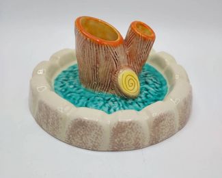 Italian Made Tree Trunk Ashtray