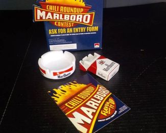 Marlboro Logo Vintage Entry Forms Ashtray and Cigarette Dispenser Ashtray