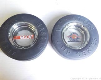 Pair of Winston Cup NASCAR Tire Ashtrays