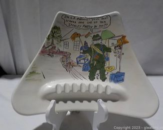 Rare Ceramic 1964 Novelty Stanley Home Parties Ashtray