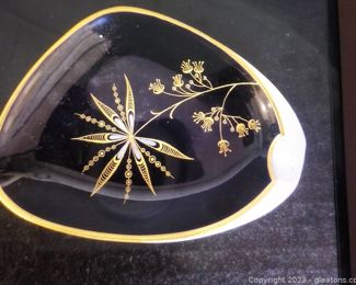 Vintage Echt Weimar Kobalt Porcelain Ashtray from Germany