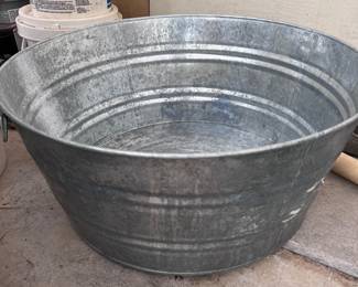 Large metal basin