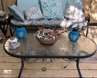 Metal sofa and table