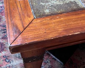 Wood and slate coffee table (there are 2 matching end tables)