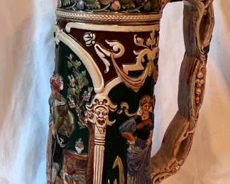 Tall German beer stein