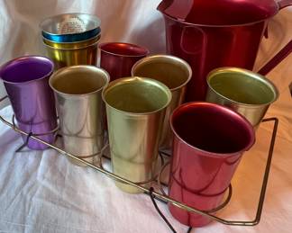 Color Craft pitcher and cups
