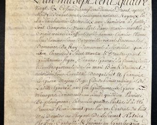 1786 French Legal Document Regarding Royal Family.