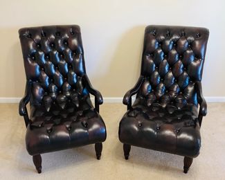 Pair of Leather Chairs.
