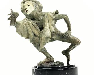 Richard Macdonald (American, b. 1948) La Fuite du Temps, 1990, Patinated bronze, Limited Edition #141/175, Signed on the base, Approx. Size: 13.5” H × 17.5” D × 12” W (34.3 × 43.2 × 30.5 cm).