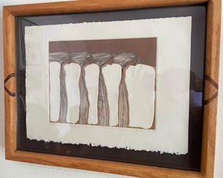 Amado M. Peña Jr. early 1980s Artist's proof etching and aquatint in a custom frame (2)