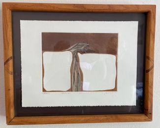 Amado M. Peña Jr. early 1980s Artist's proof etching and aquatint in a custom frame (2)