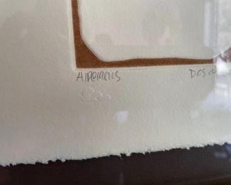 Amado M. Peña Jr. early 1980s Artist's proof etching and aquatint in a custom frame (2)