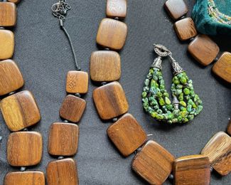 Jewelry made by the artist's daughter