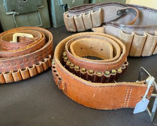 leather belts with bullet holders