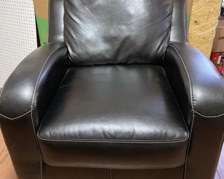Faux leather chair and sofa