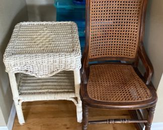 Rattan Table And Chair
