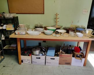Pyrex and fire king dishes