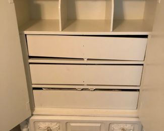 White Chest with Doors Open