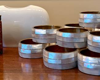 Decorative Vases & MOP Napkin Rings