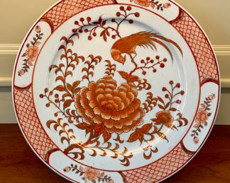 Hand Painted Plate with Lotus Flower