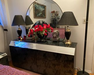 Dresser with Silver Accents