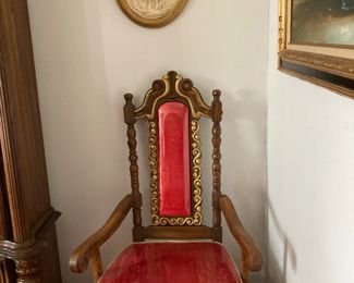 Antique Velvet Chair