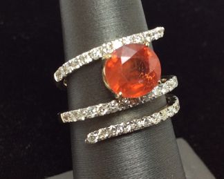 14KT GOLD SAPPHIRE & DIAMOND RING, SIZE 7, 2.58ct SAPPHIRE, .76ct DIAMONDS, 4g, IAS APPRAISAL $6735,