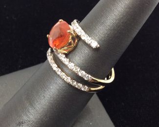 14KT GOLD SAPPHIRE & DIAMOND RING, SIZE 7, 2.58ct SAPPHIRE, .76ct DIAMONDS, 4g, IAS APPRAISAL $6735,