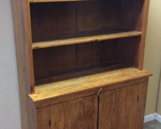 VTG. OPEN SHELF STEP BACK CUPBOARD,