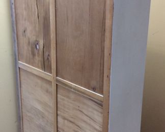 MID CENTURY WHITE WOODEN KITCHEN CUPBOARD,