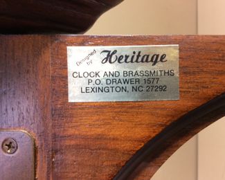 VTG. HERITAGE GRANDFATHER CLOCK, VGC
