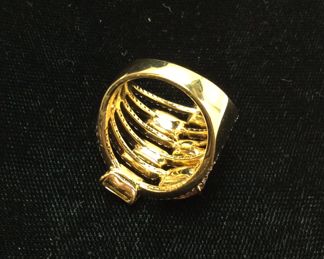 18KT YELLOW GOLD MULTI COLOR SAPPHIRE & DIAMOND RING, SIZE 7, 7.28ct SAPPHIRES, .54ct DIAMONDS, 11.8g, AIG APPRAISAL $15,000, 