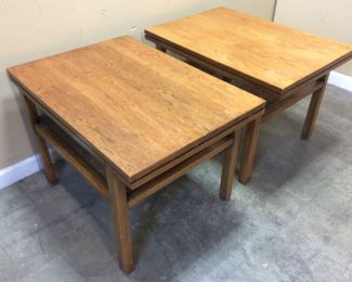 PAIR OF VTG. WOODEN END TABLES