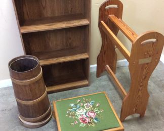 ASSORTED, FOOT STOOL, SHELVING, RACK