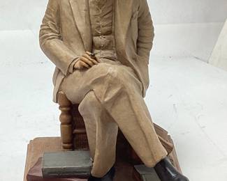 TOM CLARK SIGNED, 1991 MARK TWAIN STATUE
