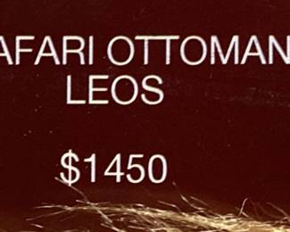  JOSHUA STEINBERG SAFARI OTTOMAN LION