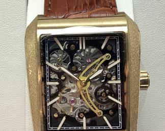 HERITOR AUTOMATIC WYATT SKELETON WATCH