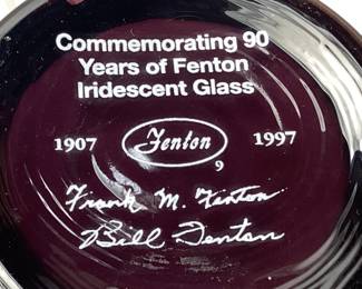 1997 FENTON IRIDESCENT HAND PAINTED AMET