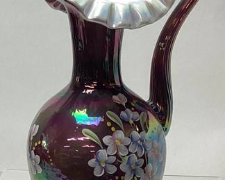 1997 FENTON IRIDESCENT HAND PAINTED AMET