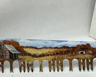 VTG. HAND PAINTED HAND SAW,