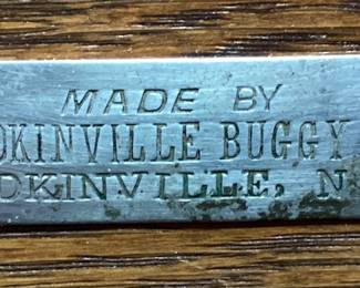 YADKINVILLE BUGGY CO RED LEATHER TUFTED  ROCKER