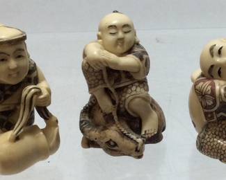 3 JAPANESE NETSUKE
