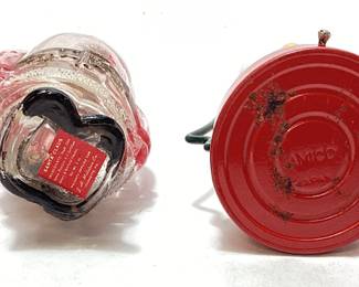 ANTIQUE GLASS SANTA LANTERNS, ROSE, MILLSTEIN, AMICO,