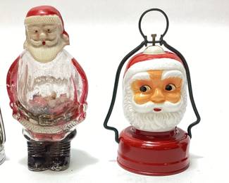 ANTIQUE GLASS SANTA LANTERNS, ROSE, MILLSTEIN, AMICO,